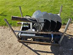 Jct Post Hole Auger Skid Steer Attachment 