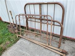 Antique Steel Bed Frames & Tools 