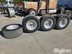 Michelin 445/50R22.5 Super Singles On Aluminum Rims 