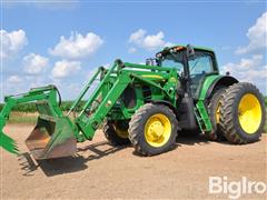 2009 John Deere 7430 Premium MFWD Tractor W/Loader 