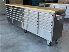 Siebel 8' 24-Drawer Stainless Steel Portable Tool Bench 