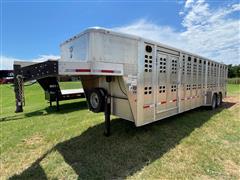 2021 Wilson Foreman PSGN-8428CF T/A Aluminum Livestock Trailer 