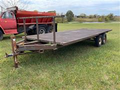 1990 Homemade 20' T/A Deck Over Flatbed Trailer 