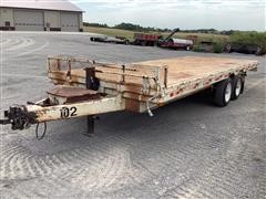 1990 Evans-Plugge T062FB T/A Deck Over Flatbed Trailer 