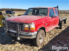 1996 Ford F250 4x4 Extended Cab Flatbed Pickup 