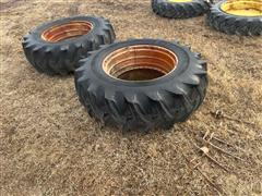 Firestone 18.4-34 Tires & Rims 