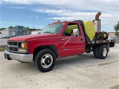 1994 Chevrolet 3500 2WD Flatbed Truck W/Hotsy Power Wash System 