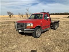 1993 Ford F250 4x4 Flatbed Pickup 