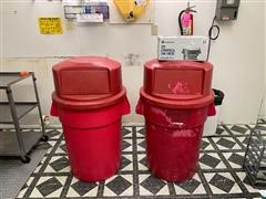 Rubbermaid Brute 33 Gal Commercial Trash Cans 