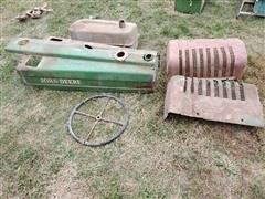 John Deere Model G Tractor Hood, Grilles, Tanks & Steering Wheel 