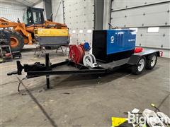 Miller Big Blue 400 Air Pack Portable Welder, Air Compressor, Generator W/Reels & T/A Trailer 