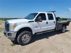 2012 Ford F250 Super Duty 4x4 Crew Cab Flatbed Pickup 