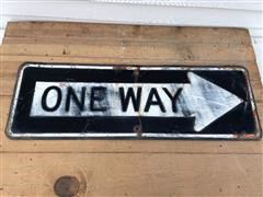 One Way Vintage Road Sign 