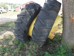 18.4-38 Dual Tractor Tires W/Rims Band Type 