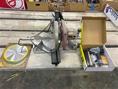 Tool Shop 10” Sliding Compound Miter Saw & Nail Gun 
