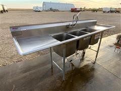 Eagle Commercial 3- Basin Stainless Steel Sink 