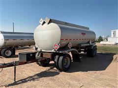 1977 Fruehauf 5,225-Gal 2-Compartment Fuel Tanker Pup Trailer 