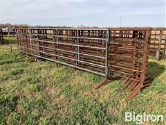 2024 Linn Post & Pipe 24’ Freestanding Fence Panels W/1 Swing Gate 