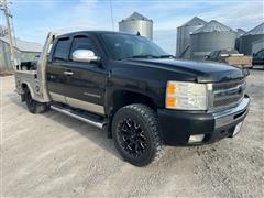 2010 Chevrolet Silverado 1500 LT 4x4 Extended Cab Flatbed Pickup W/2018 Bradford Built Aluminum Bed 