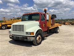 1995 International Lo-Profile 4700 S/A Flatbed Sign Truck 