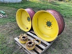 John Deere Tractor Axle Mount Dual Hubs & Rims 