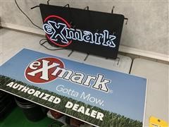 Electric Neon EXmark Sign & Metal Dealer Sign 