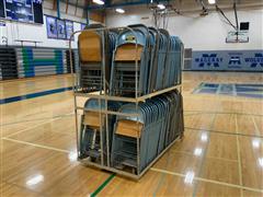 Chair Rack W/Folding Chairs 