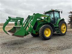 2004 John Deere 7820 MFWD Tractor W/Loader 