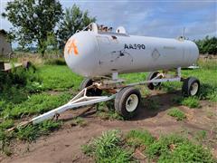 1000-Gallon Anhydrous Tank On Running Gear 