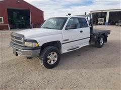 1997 Dodge RAM 2500 4x4 Extended Cab Flatbed Pickup 