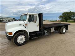 1994 International 4900 S/A Day Cab Flatbed Truck 