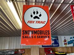 Fox Trac Snowmobile Metal Sign 