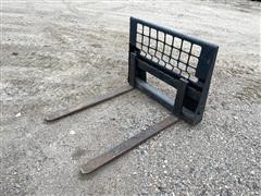 Skid Steer Quick Attach Pallet Forks 