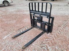 Hydraulic Side Shift Pallet Fork Skid Steer Attachment 