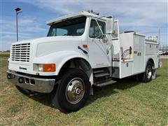 1993 International 4900 S/A Service Truck W/Auto Crane 