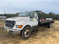 2000 Ford F650 XLT Super Duty S/A Rollback Truck 