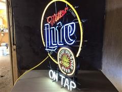 Miller Lite True Pilsner Beer On Tap Neon Sign 