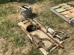 Antique Pumps & Ringer Bucket 