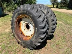 Kelly Springfield 18.4x38 Tractor Dual Tires & Rims 