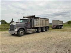 1995 Freightliner FLD120 Tri/A Dump Truck W/1998 Cornhusker Rock Tri/A Pup Trailer 