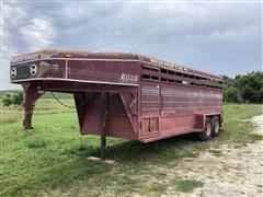 1993 Boss 8020GNSR 20' T/A Gooseneck Livestock Trailer 