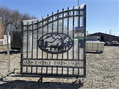 2022 Greatbear 14' Bi-Parting Wrought Iron Gate 