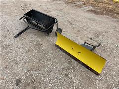 John Deere 44” Front Blade & Brinly-Hardy Aerator/Seeder 