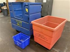 Global Industrial Rolling Poly Shop Carts/Totes 