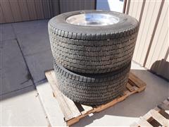 Yokohama 445/50R22.5 902L Tires W/Aluminum Rims 