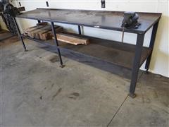 Metal Work Bench With (2) Vises 