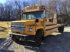 1985 Ford B700 School Bus Converted Flatbed Truck 