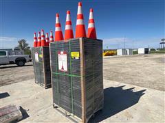 2024 Steelman PVC Safety Traffic Cones 