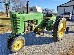 1947 John Deere MT Row-Crop 2WD Tractor W/Blade, Sickle Mower & 2-Bottom Plow 