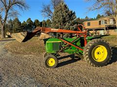 1967 John Deere 4020 2WD Tractor W/Farmhand Loader 